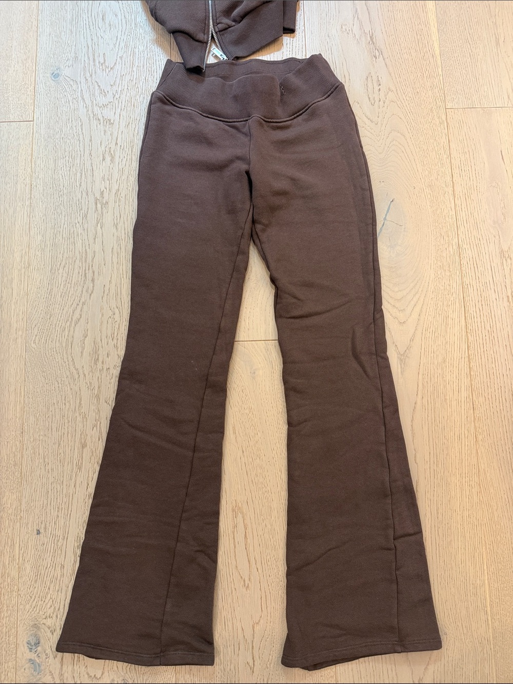 Zara Brown Flared Sweatpants